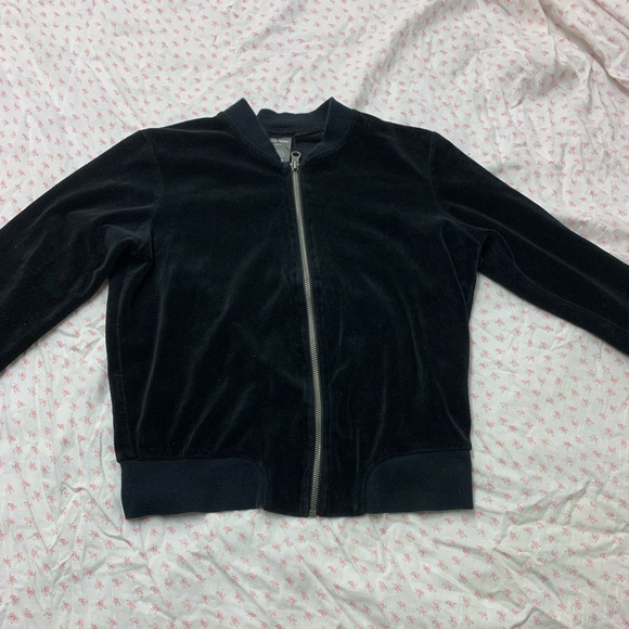 velvet zip up sweater - Picture 1 of 1